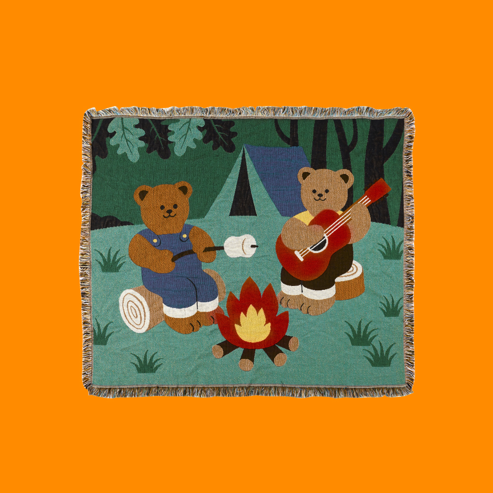 사각 러그 - Camping Bear
