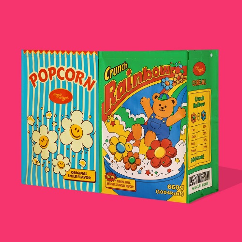 타포린 분리수거함 세트 - Cereal &amp; Popcorn